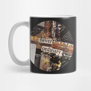 never ordinary city collage art Mug